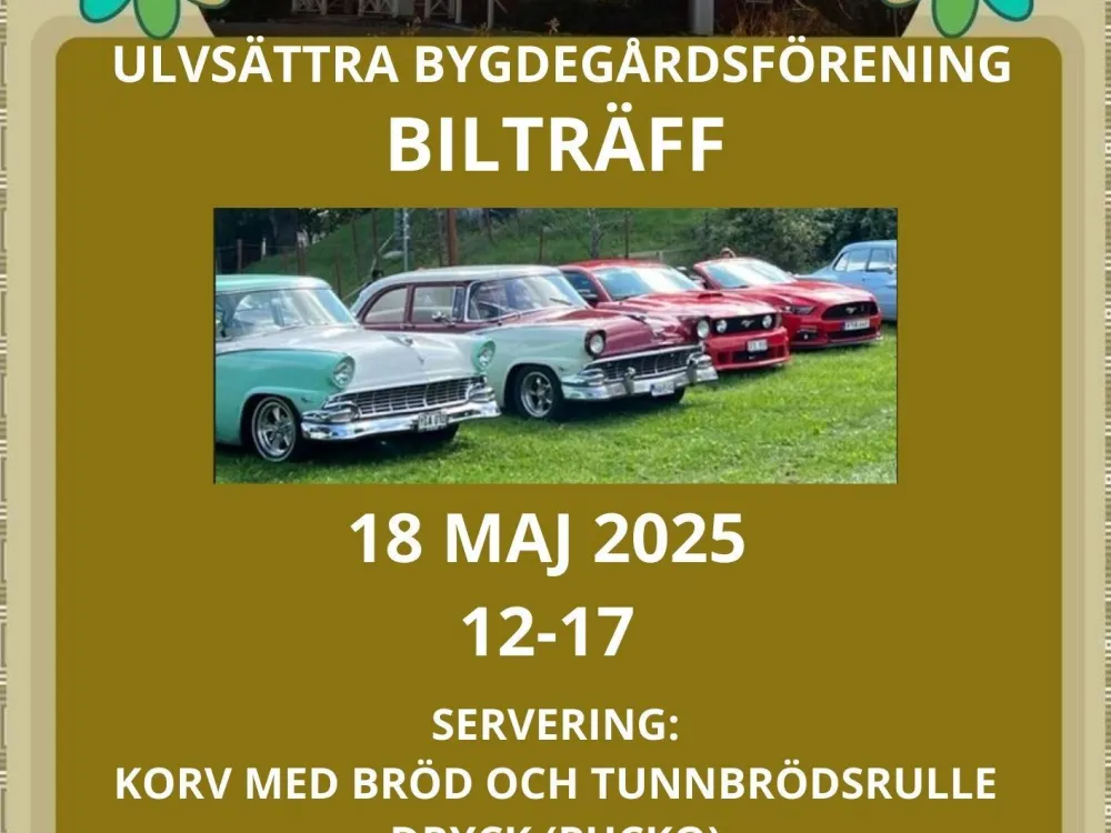 Affisch gällande bilträff