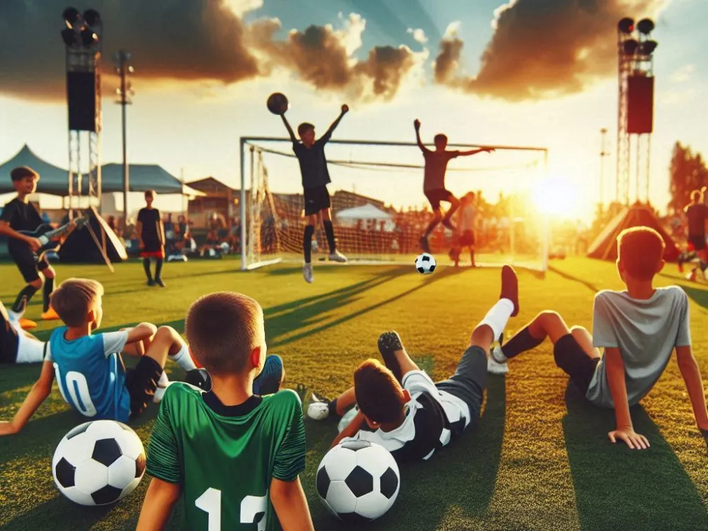 ungdomar på fotbollsplan