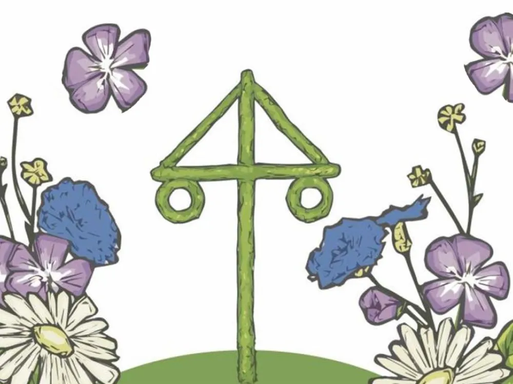 Teckning med blommor