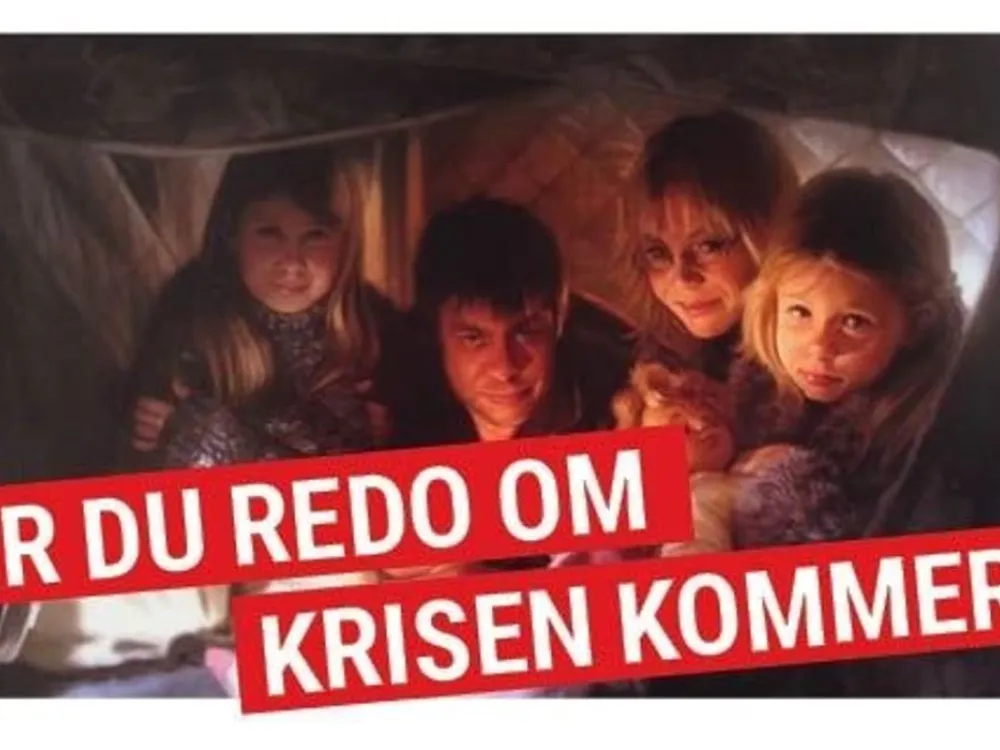 Fyra personer i tält