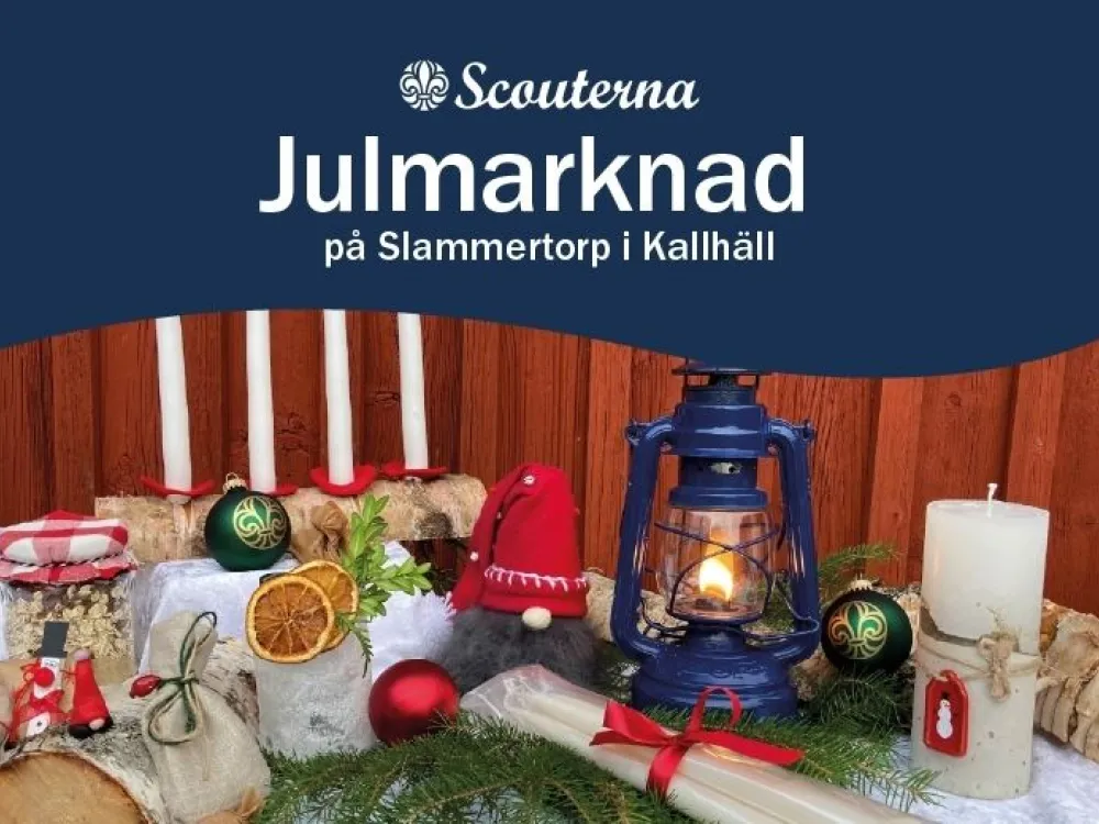 Julmarknad med café vid Slammertorp