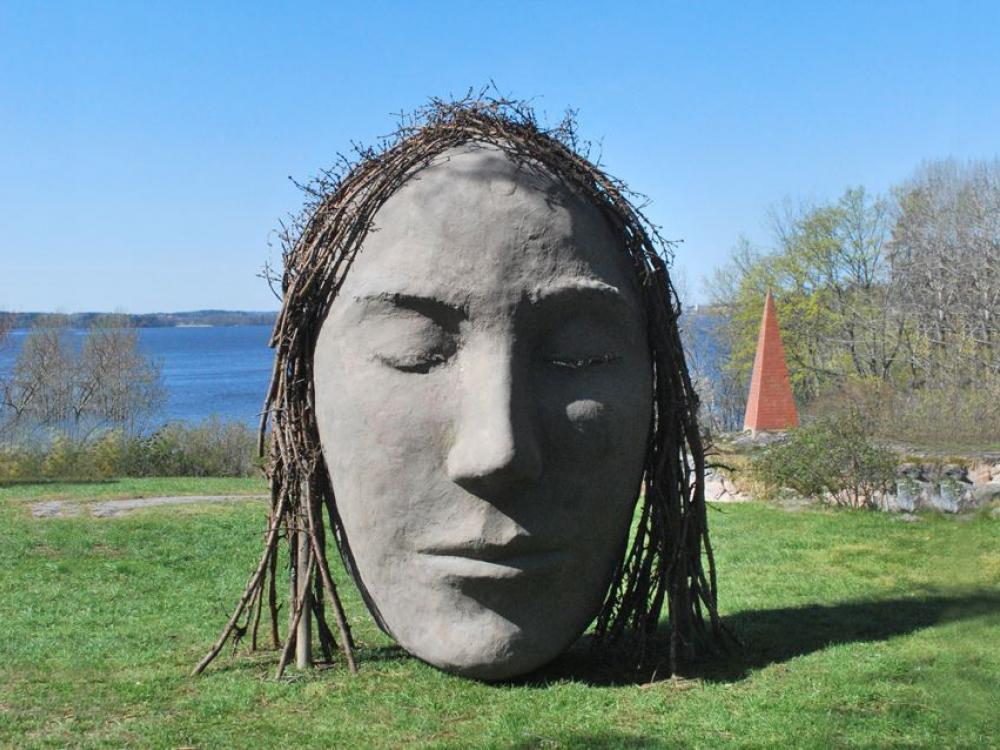Skulptur av huvud